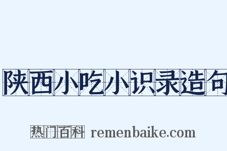 陕西小吃小识录造句是什么意思的图片